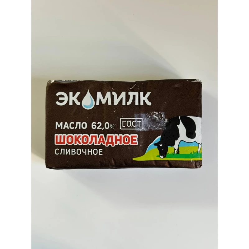 Заказать Масло Экомилк шоколадное 180гр 62% 13шт с доставкой | Везу