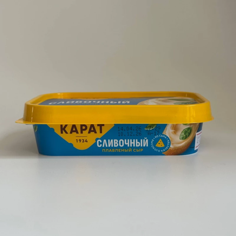 Заказать Карат Сыр плавленый сливочный 45% 200гр с доставкой | Везу